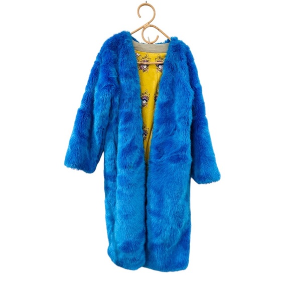 Free People Vibrant Blue Long Coat - Picture 10 of 16